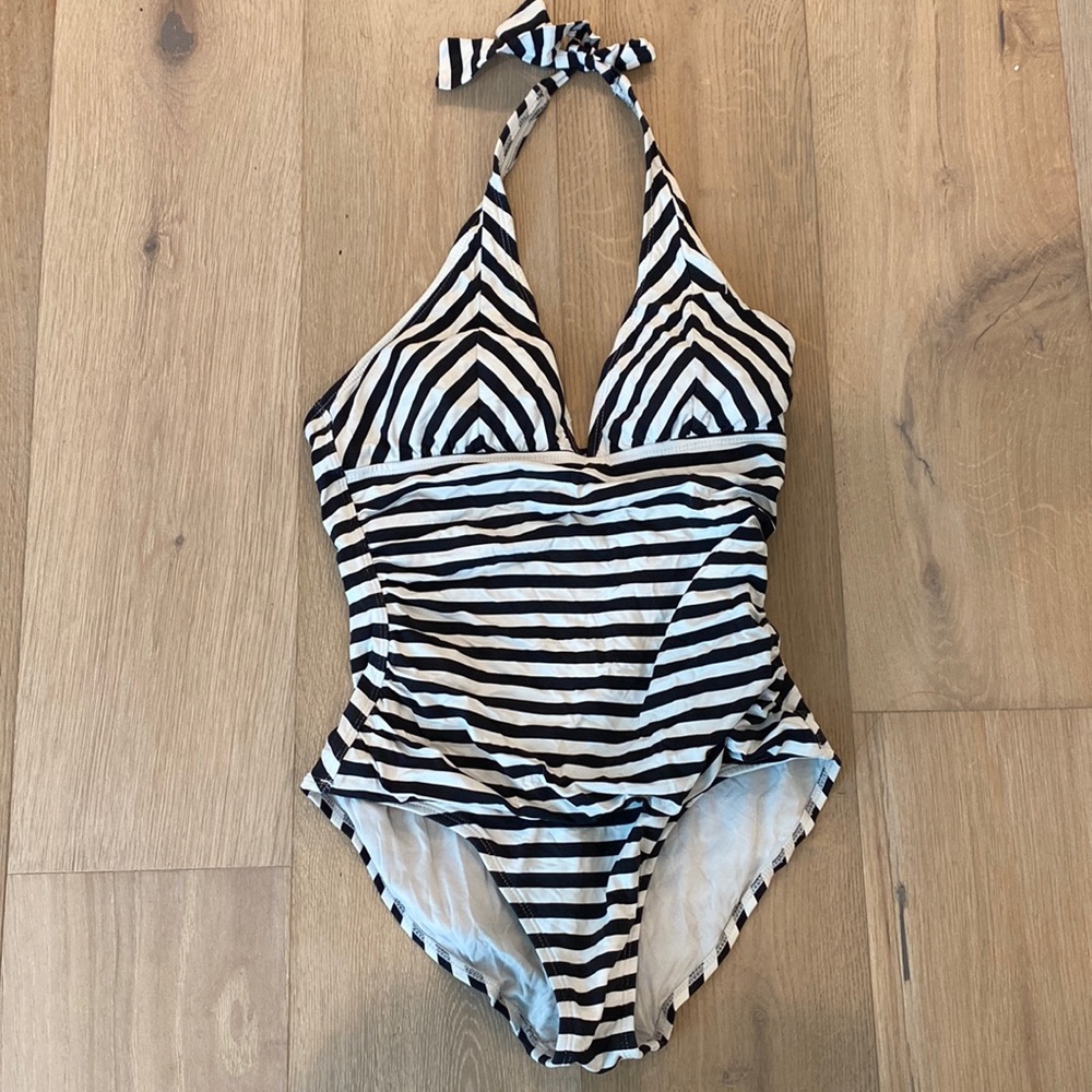 Tommy Bahama striped one piece 10